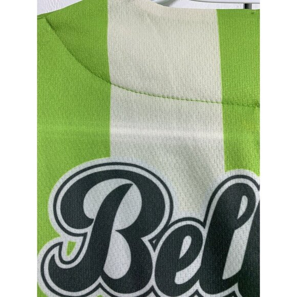 SHONAN BELLMARE FRIDAY NIGHT J LEAGUE JAPAN 12 GREEN STRIPE SHIRT SOCCER JERSEY - Picture 7 of 12